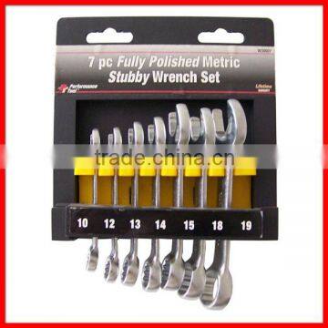 7pc Stubby Combination Wrench Set