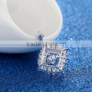 925 Sterling Silver Dancing Stone Pendant Necklace SPG912W photo-2