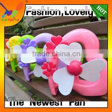 New Promotion Gift Fan,Valentine's Day Fan ,Heart-Shape Gift Fan.