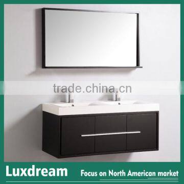 double matte espresso wall hung bathroom vanities