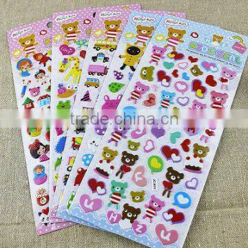 Funny 3D foam sticker/cheap puffy sticker/foam sticker