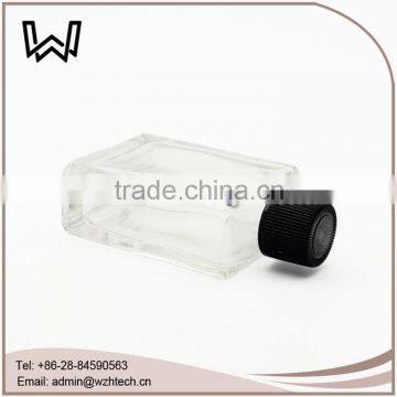 15ml refillable rectangular glass perfume bottle