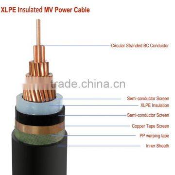 6/10KV single core Cu/XLPE/CTS(CWS)/PVC power cable