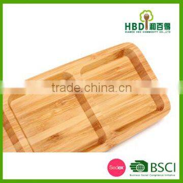 Hot Selling Fashion Bamboo Food Dish Sauce Boat