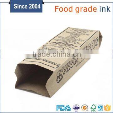 wholesale eco-friendly food grade kraft paper bakery bag