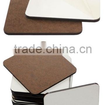 China manufacturer 9X9cm square sublimation mdf raw coaster