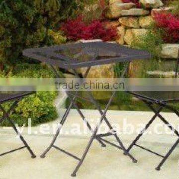 metal folded garden outdoor mesh table furniture