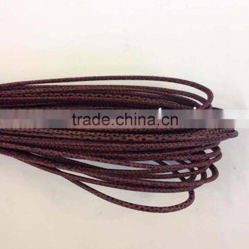 Flat Nappa Leather cords - Real Nappa Leather Round-2,5MM-snake style-black-red-brown