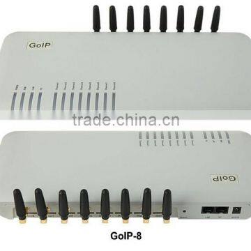 2016 GSM Gateway GoIP VoIP Gateway 8 Channels GoIP-8 Provide eight cellular channels for IP-PBX