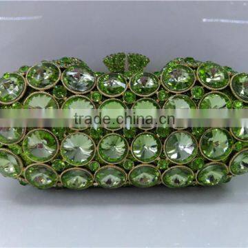 Colorful big circular crystal stone and rhinestone evening clutch Cute fish Evening Bags FH08-1