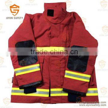 Orange Water proof protective clothing with 4 layer structure Aramid ripstop material EN 469 standard-Ayonsafety