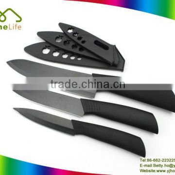 high quality ABS handle black spray paint knife set/porcelain knife