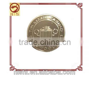 customize metal silver plated coin