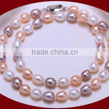 Light Loose Excellent Quality White Round Freshwater Drop Pearl Necklace
