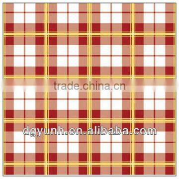 Brown Gingham Oilcloth Tablecloth