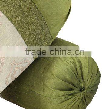 Indian Embroidered Bolster Cover Handmade New Designer Floral Wholesale Bolster Cushion photo-3