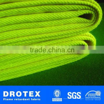 100% Cotton Flourescent Yellow Flame Retardant Fabric