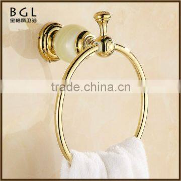 11332 new design gold bathroom fittings wall mounted round towel ring