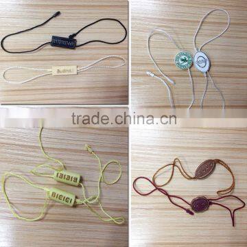 China Factory Price Embossed Garment Plastic Seal tag Name Tags with String