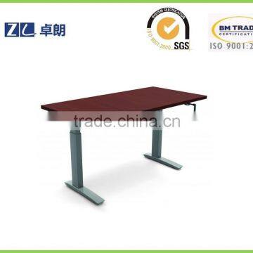 sit to standing hand crank computer office height adjust desk