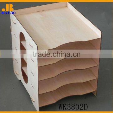 office file stand magazine newspaper wooden rack WK3802D