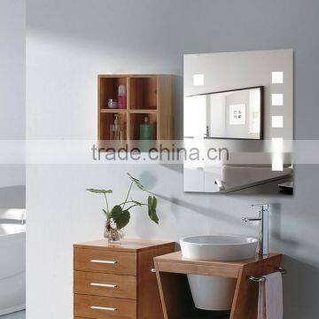 world popular selling smart and bright wall hung touch switch bathroom mirror cabinet with light