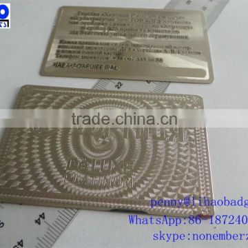 Good Quality Customized Engraved Metal Business Card