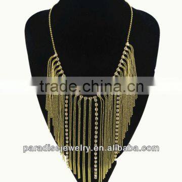 2013 multilayer tassels necklace with rhinestone-N330034