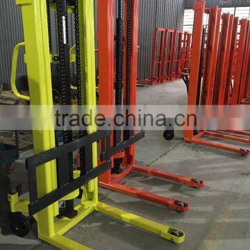 1-2tons Manual Hydraulic Stacker/manual Lift/yujie Lifting Equipment/logistics Equipment/yujie/stacker Export Good Price photo-2