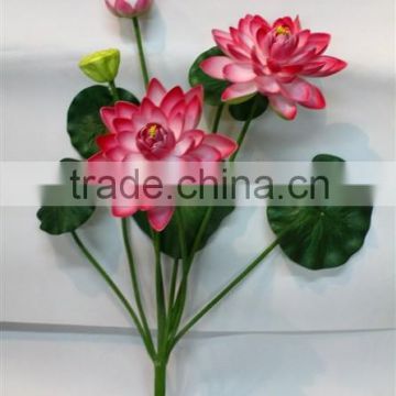 Artificial red water lily for home decoration