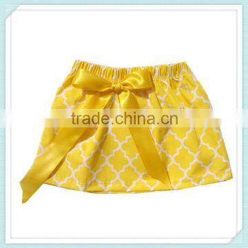 The beautiful Stylish Kids yellow chevron mini skirt Cotton tutu skirt for baby girls quatrefoil apparel baby skirts