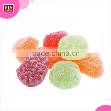 Suger coated soft fruit juice jelly candy