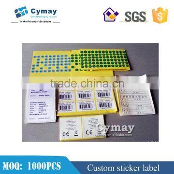 Custom paper adhesive sticker label for product