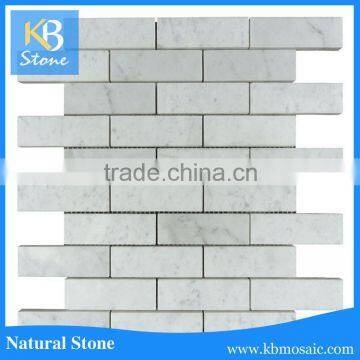 Carrara white tile mosaic backsplash for wall, floor