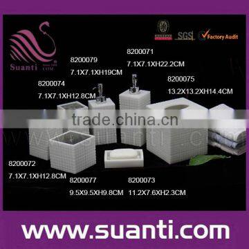 7pcs Resin White Stone Bathroom Sanitary Ware