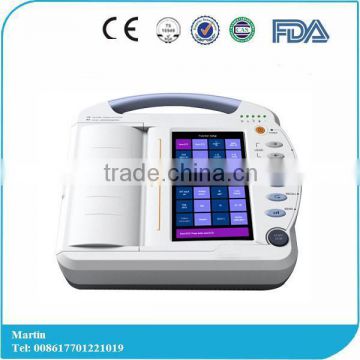 2016 new style Portable 12 channel Touch Screen ECG machine Electrocardiograph Price with ISO and CE Approved