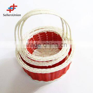 2017 No.1 Yiwu agent hot sale export commission agent 3pcs/set wholesale bread baskets flower basket with ring