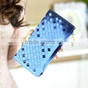 gradient woven wallets for women