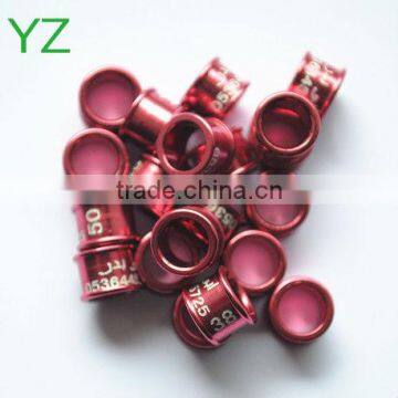 2015 New Engraving Letters 6mm Aluminium Rings Birds Supplier By China Manufacture