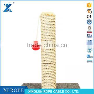 6 mm twist type natural fiber rope used for cat scratch post