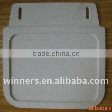 white rubber mud flap in rubber or plastic