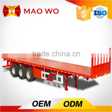 Cheap 40ft flatbed semi trailer with container lock