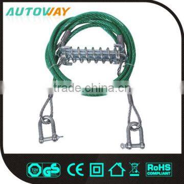 8MM D Shape Hook Steel Wire Elastic Tow Rope With Hook