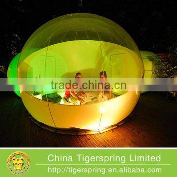 Half Clear Inflatable Bubble Tent Outdoor Inflatable Lawn Tent Dia. 4m Dome Tent