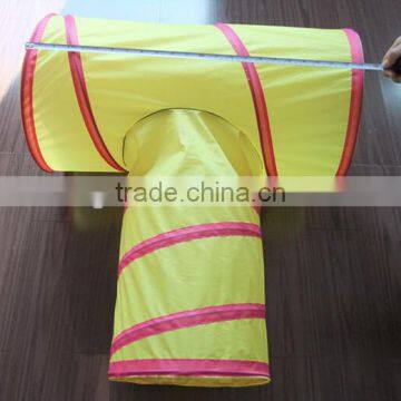 2016pop up Arrive T Style Cat Tunnel Pet Toy Wholesale Candy Color Polytser Cat Tunnel photo-5