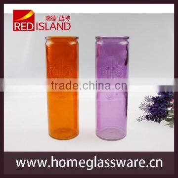 Tumbler Round Colored Cross Pattern Flower Vase photo-4