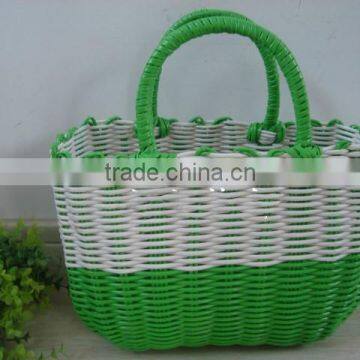 Cheap plastic baskets for shopping with handmade