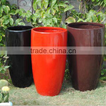 Fiberglass Garden Round Flower Planter photo-3