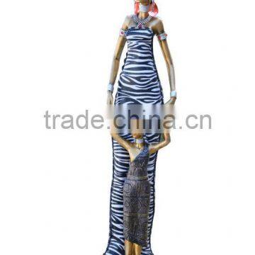 Home Decoration Resin With Fabric African Family Tourist Souvenir photo-4