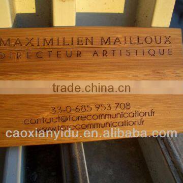 Engraving Wooden Business Name Card
